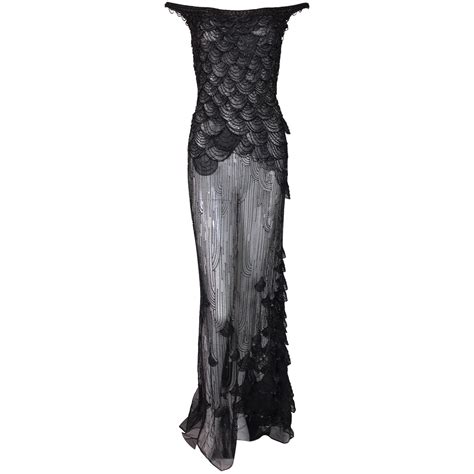 black lace atelier versace gown